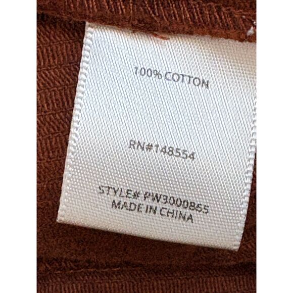 Tgla Rust Orange Brown Cropped Corduroy Jacket Size S Retro 80s 70s Moto Classic - Picture 7 of 9